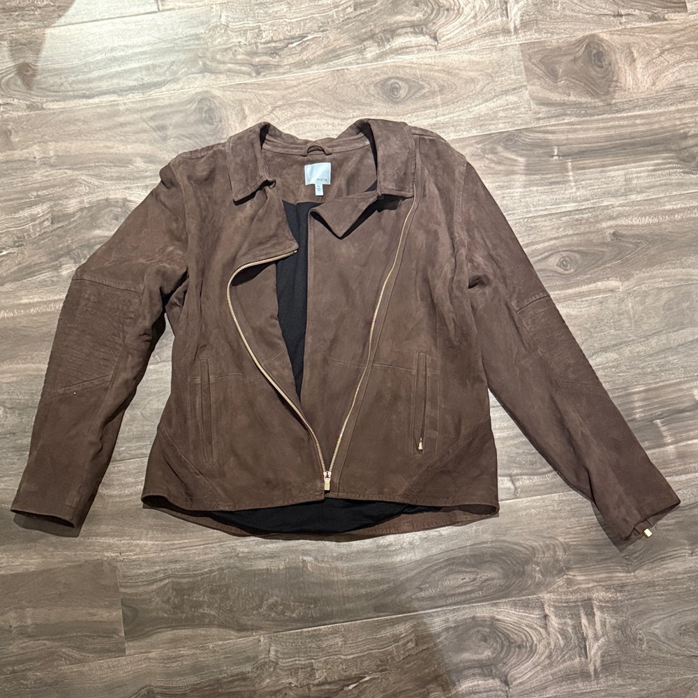 Athleta Helena Suede Moto Jacket - Picture 4 of 6